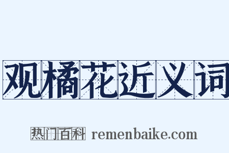 观橘花近义词是什么意思的图片